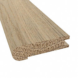 Prefinished Distressed Fairhaven Oak Hardwood 3/4 in thick x 3.125 in wide x 78 in Length Stair Nose